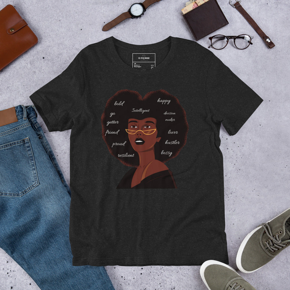 Confident Afro Queen | Co-Tesh | Unisex t-shirt