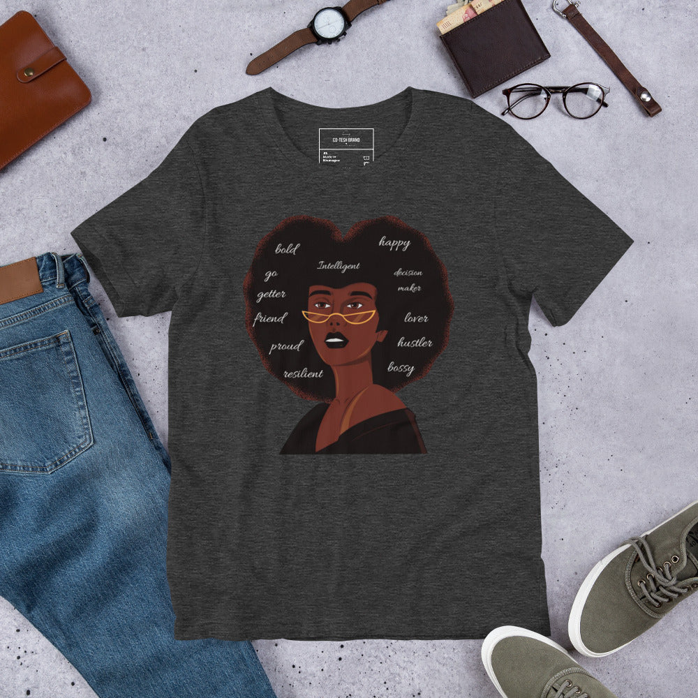 Confident Afro Queen | Co-Tesh | Unisex t-shirt