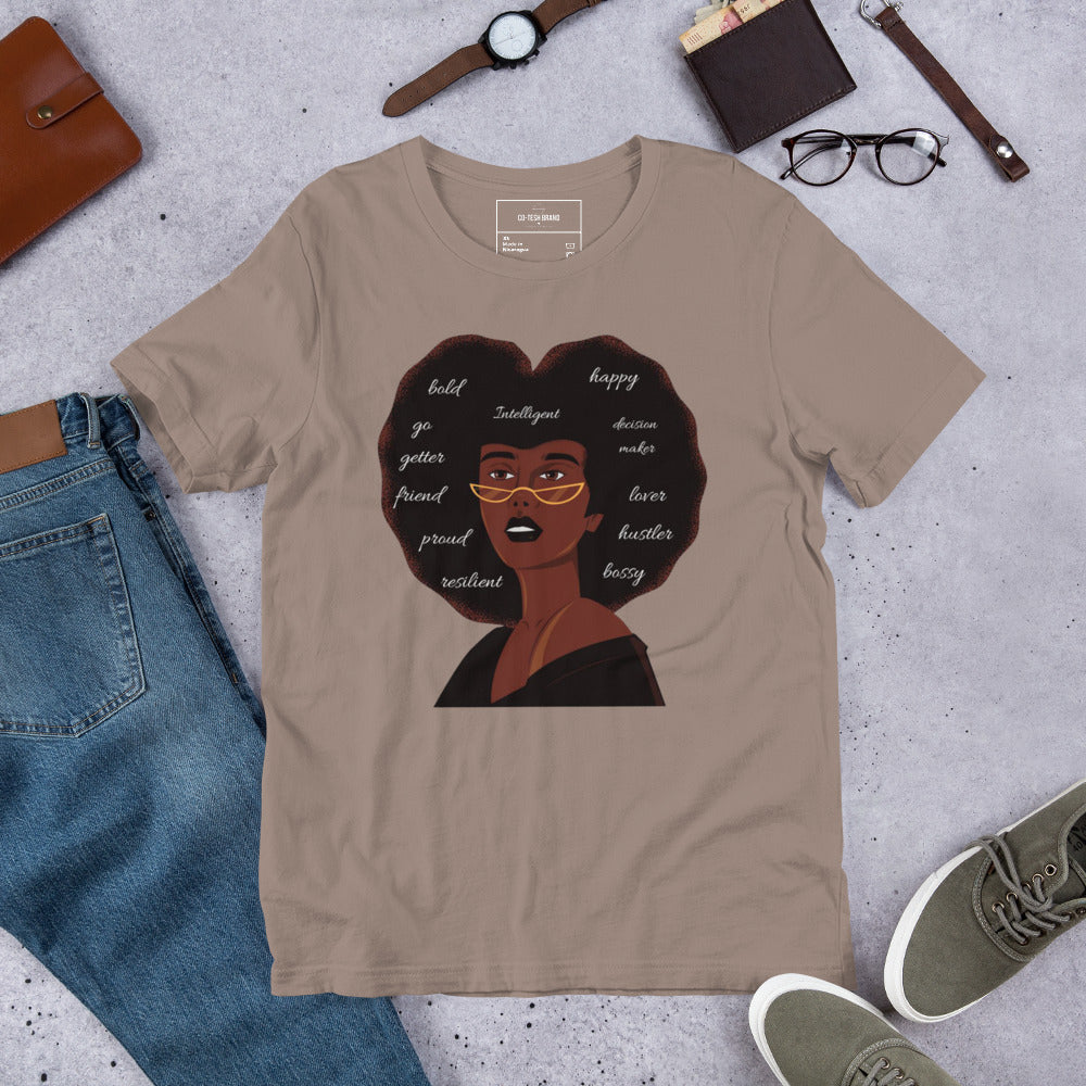 Confident Afro Queen | Co-Tesh | Unisex t-shirt