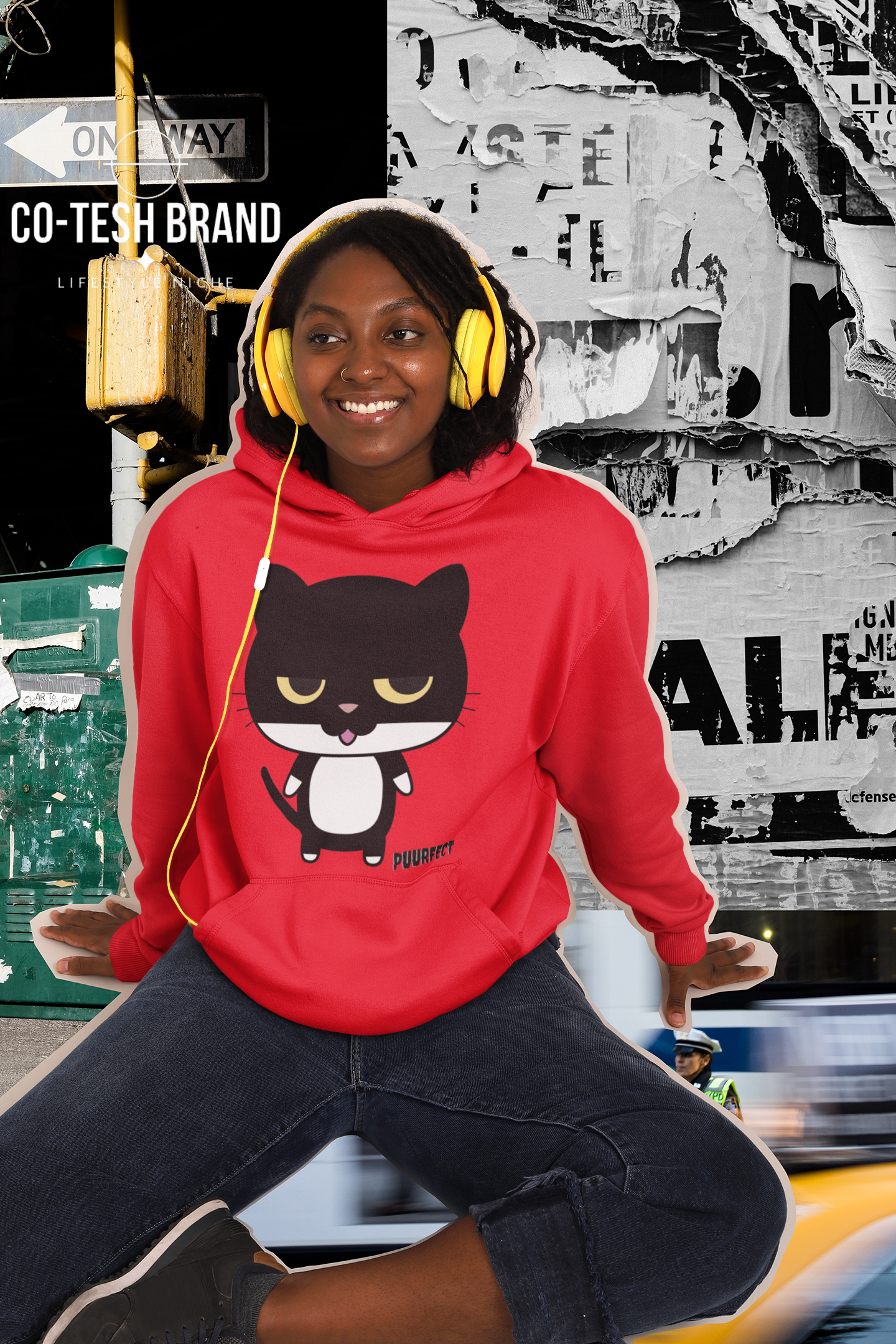 Purrfect Unisex fleece hoodie