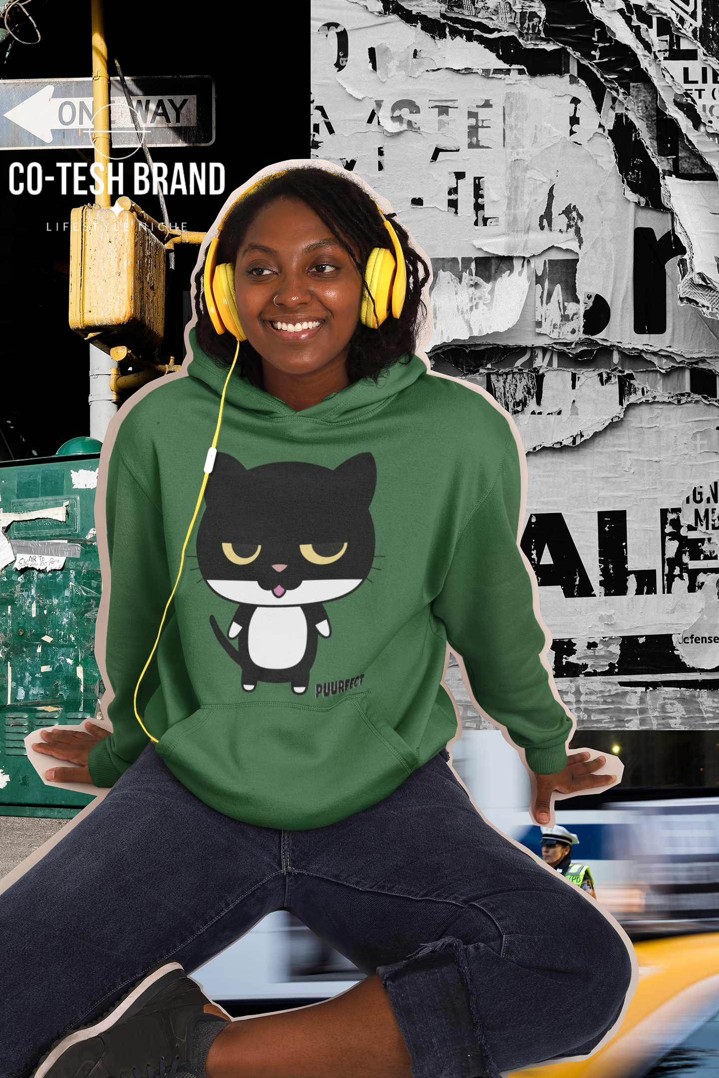 Purrfect Unisex fleece hoodie
