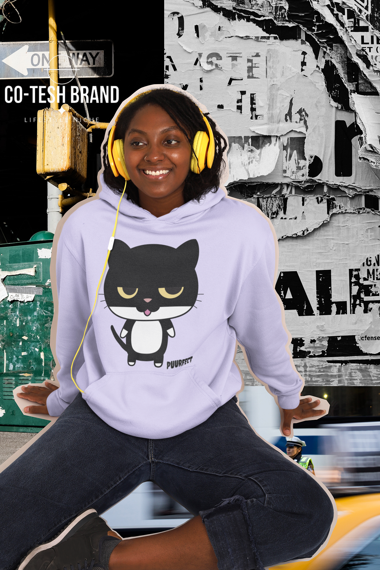 Purrfect Unisex fleece hoodie