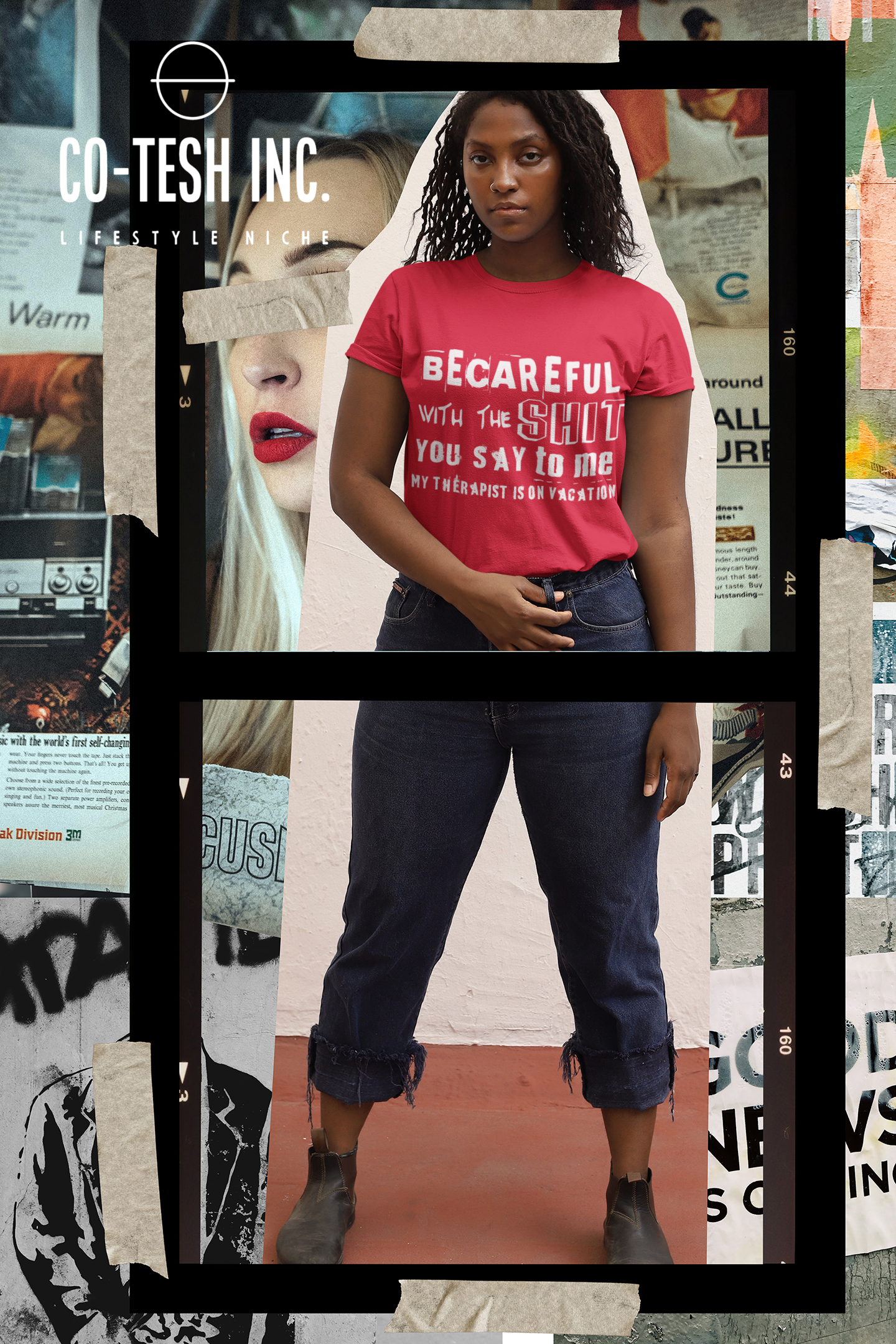 Becareful with the Shit you Say To Me My Therapist is on Vaction Short-Sleeve Unisex T-Shirt | Cotesh | Expression Teez
