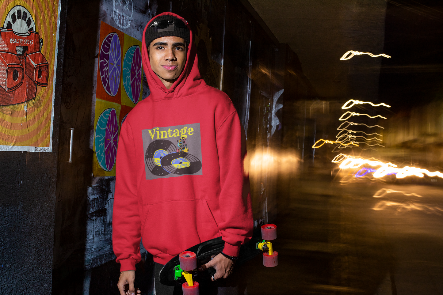 Vintage Unisex fleece hoodie