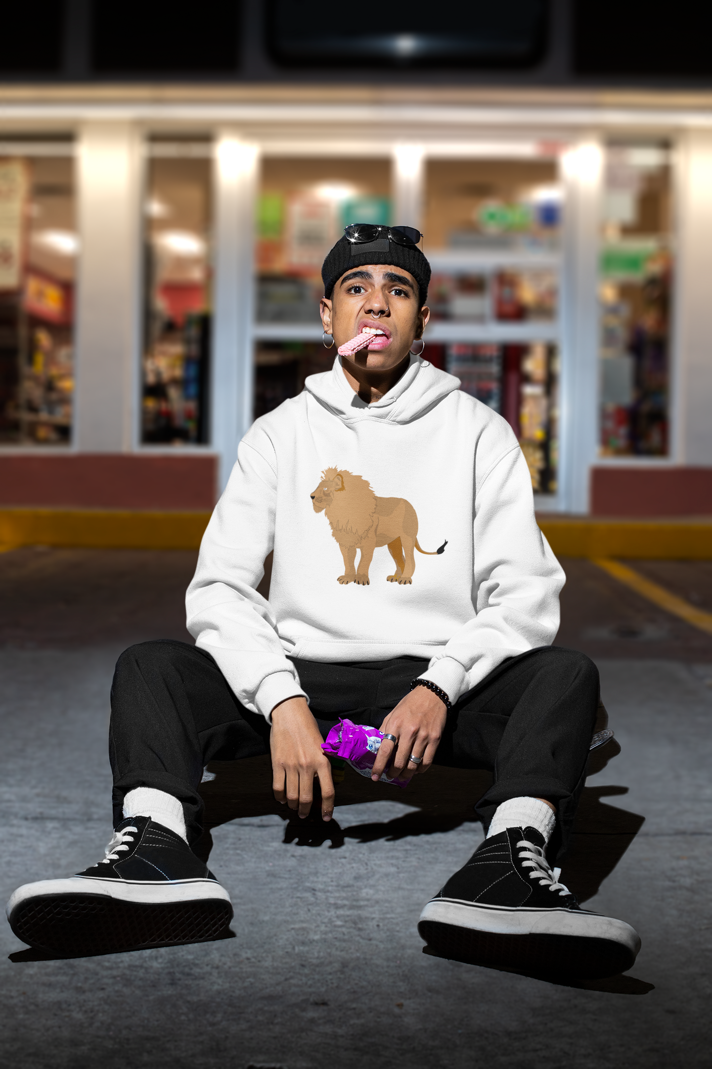lion Unisex fleece hoodie