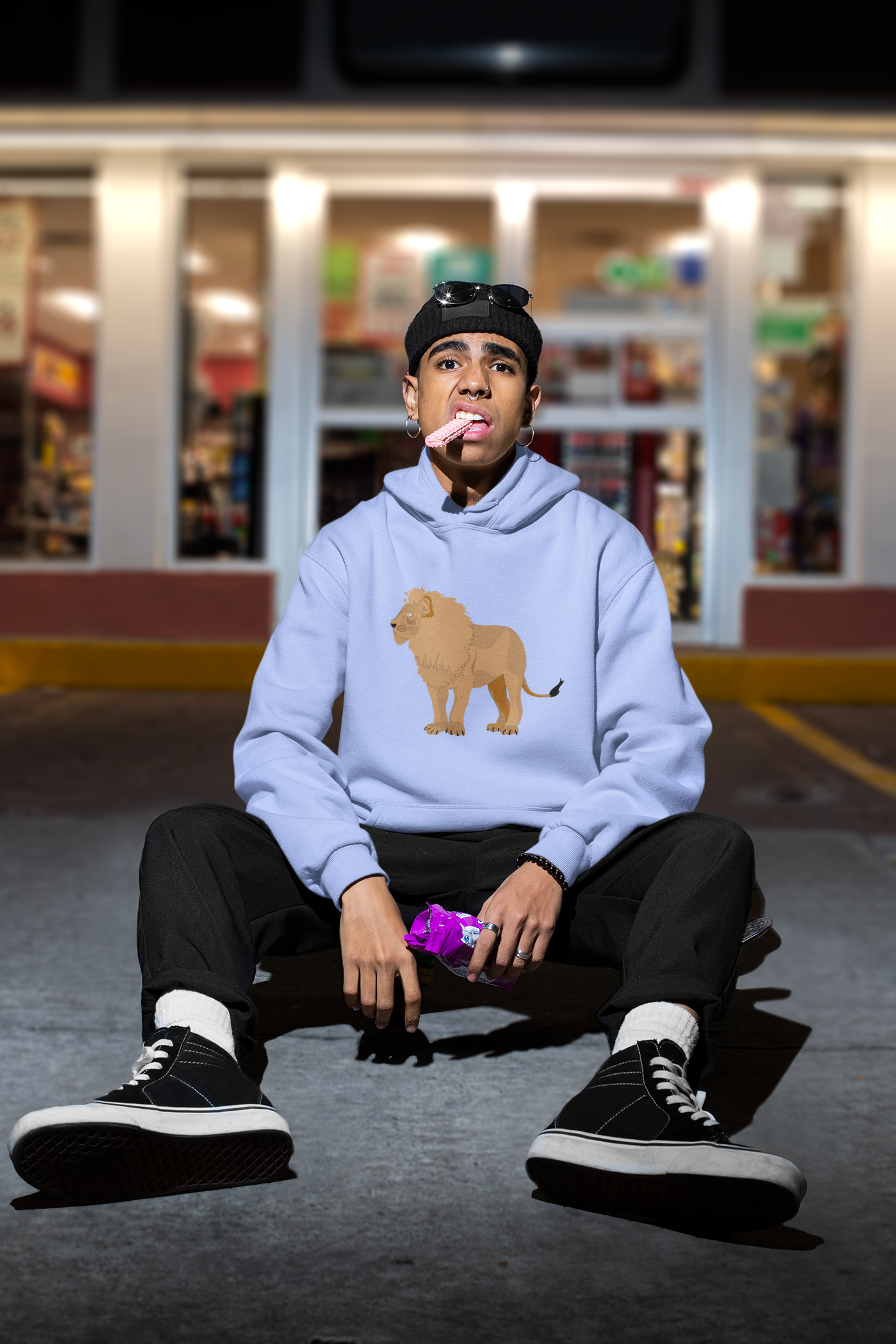 lion Unisex fleece hoodie