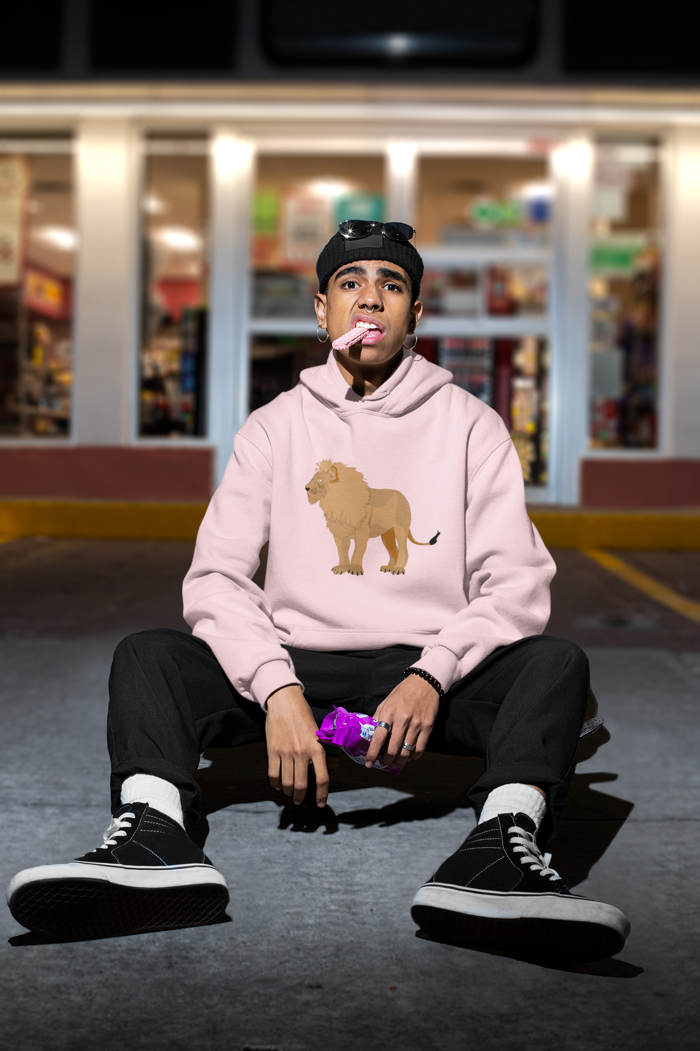 lion Unisex fleece hoodie