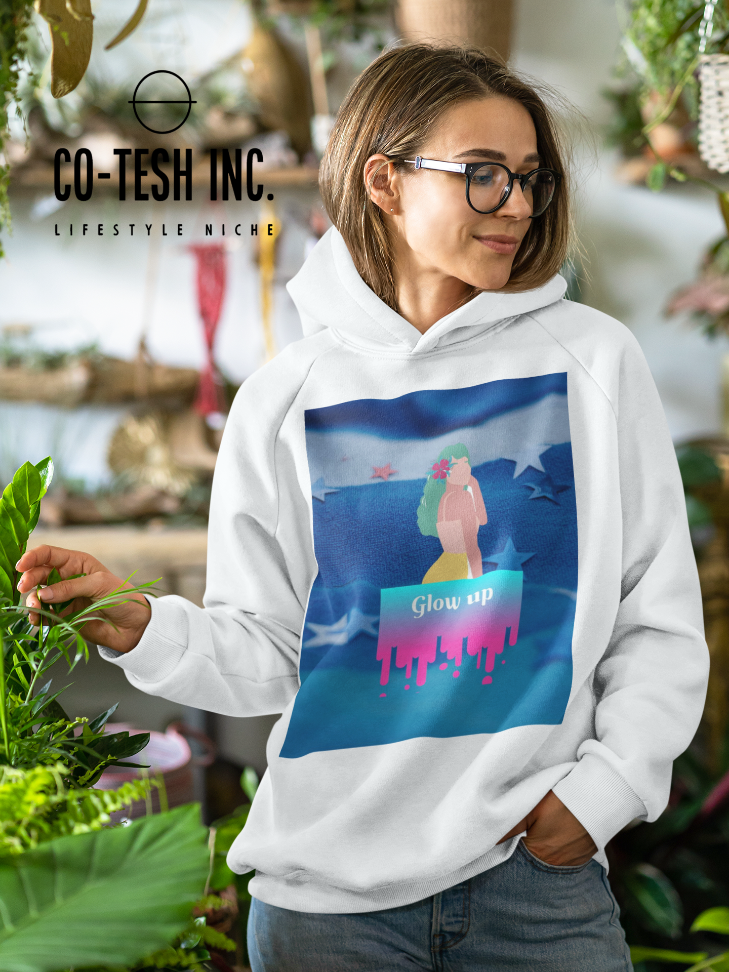 Glow up Unisex Hoodie Cotesh