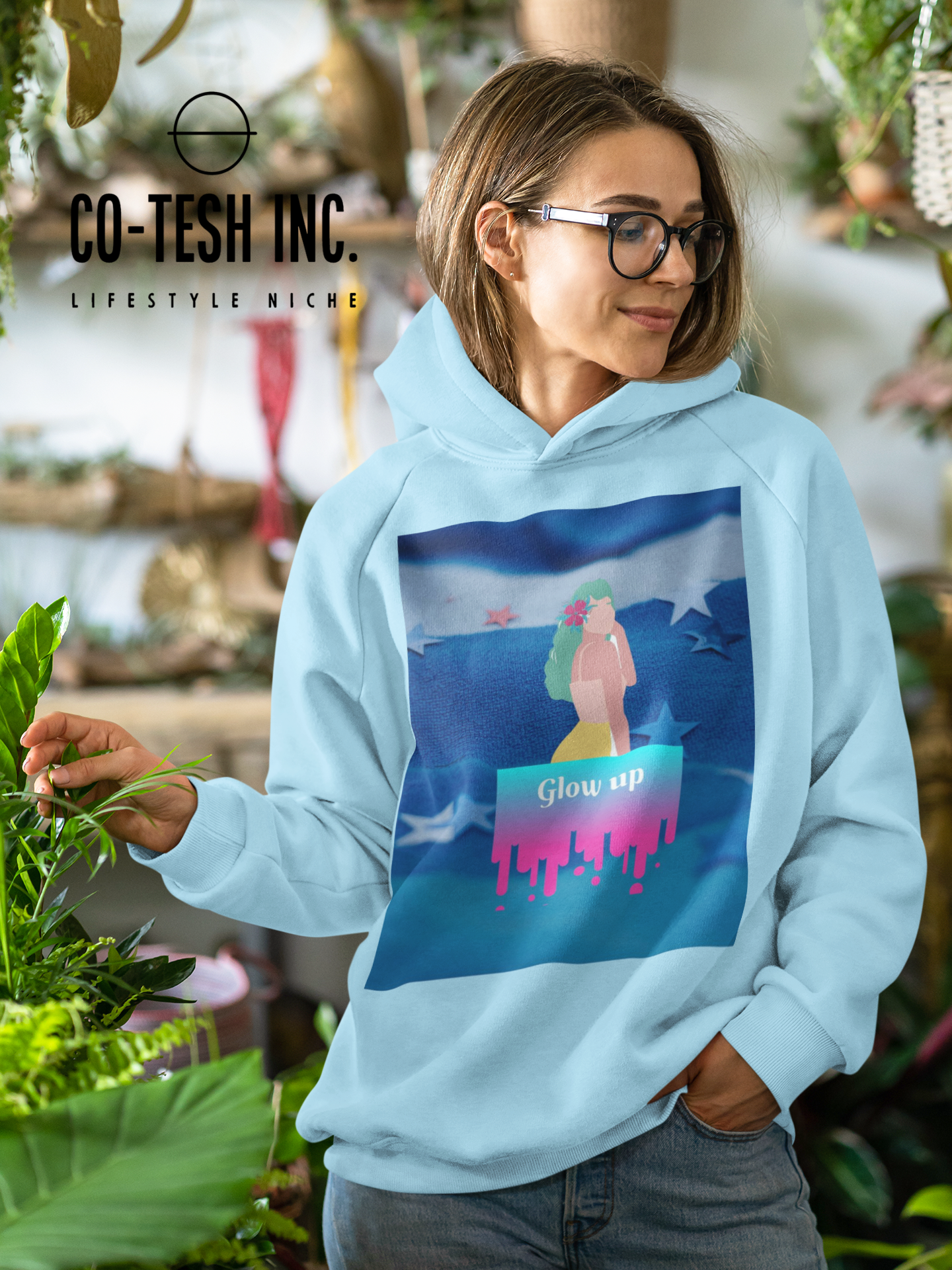 Glow up Unisex Hoodie Cotesh
