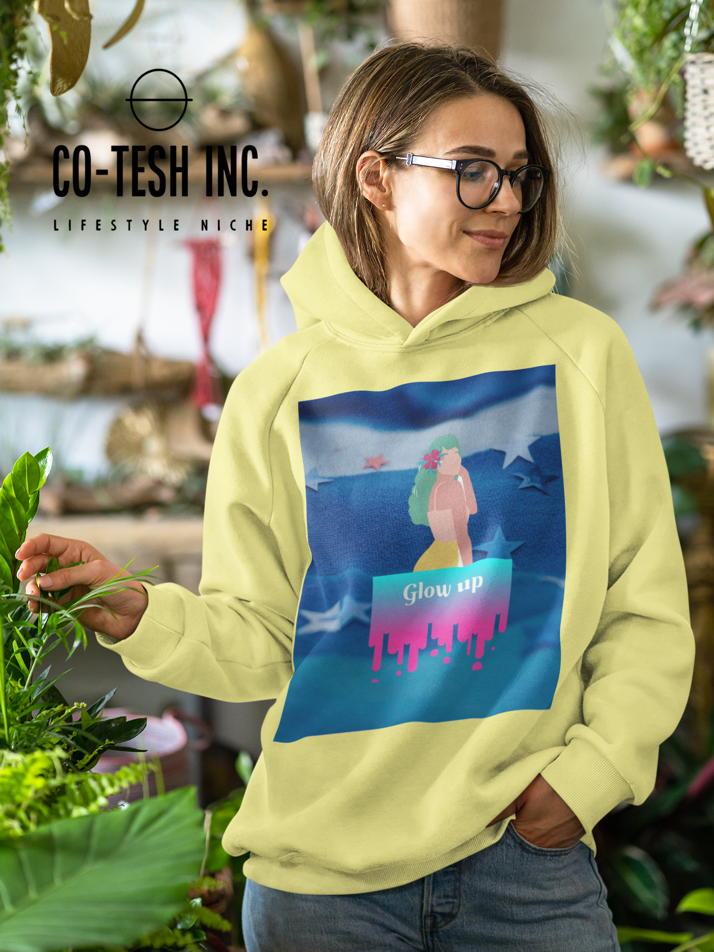 Glow up Unisex Hoodie Cotesh