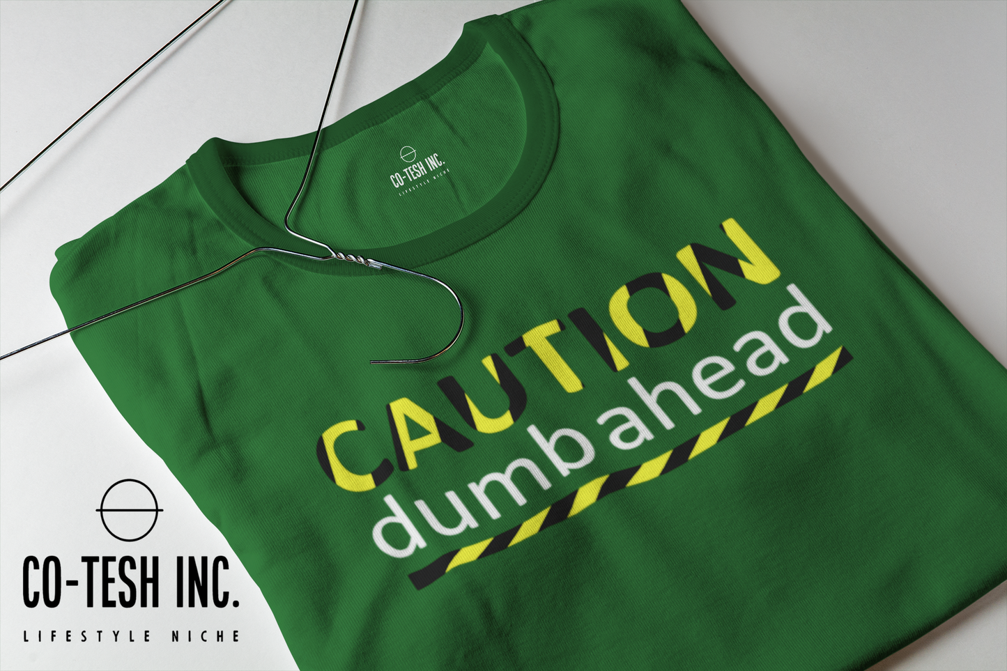 Caution Dumb Ahead | Short-Sleeve Unisex T-Shirt | Cotesh | Expression Teez