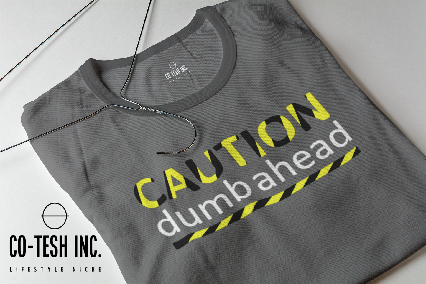 Caution Dumb Ahead | Short-Sleeve Unisex T-Shirt | Cotesh | Expression Teez