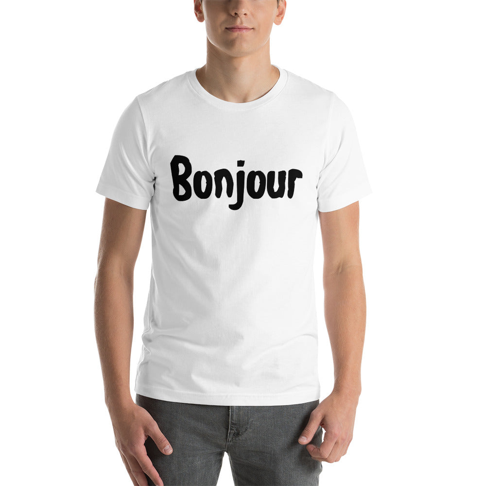 Bonjour Short-Sleeve Unisex T-Shirt | Cotesh