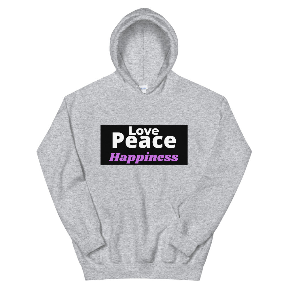 Love Peace Happiness Unisex Hoodie Cotesh