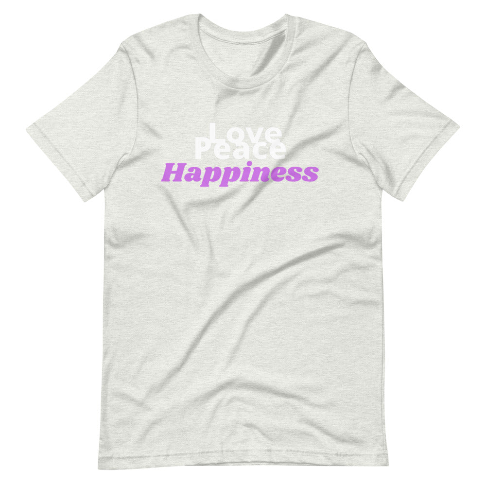 Love Peace Happiness Short-Sleeve Unisex T-Shirt Cotesh
