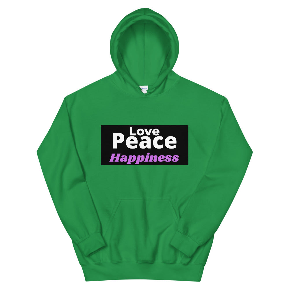 Love Peace Happiness Unisex Hoodie Cotesh