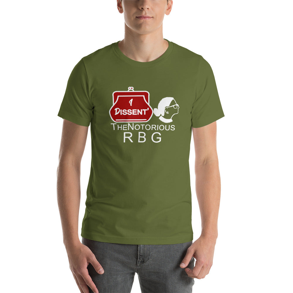 I Dissent The Notorious R B G Short-Sleeve Unisex T-Shirt | Cotesh | RBG
