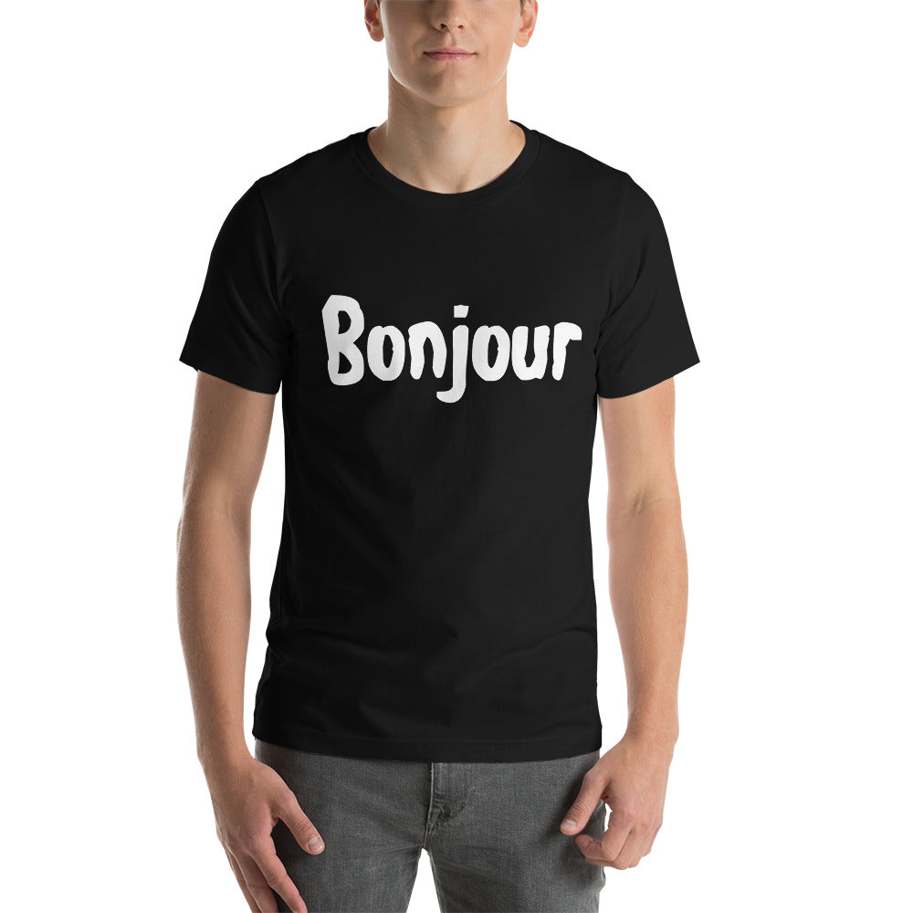 Bonjour Short-Sleeve Unisex T-Shirt | Cotesh