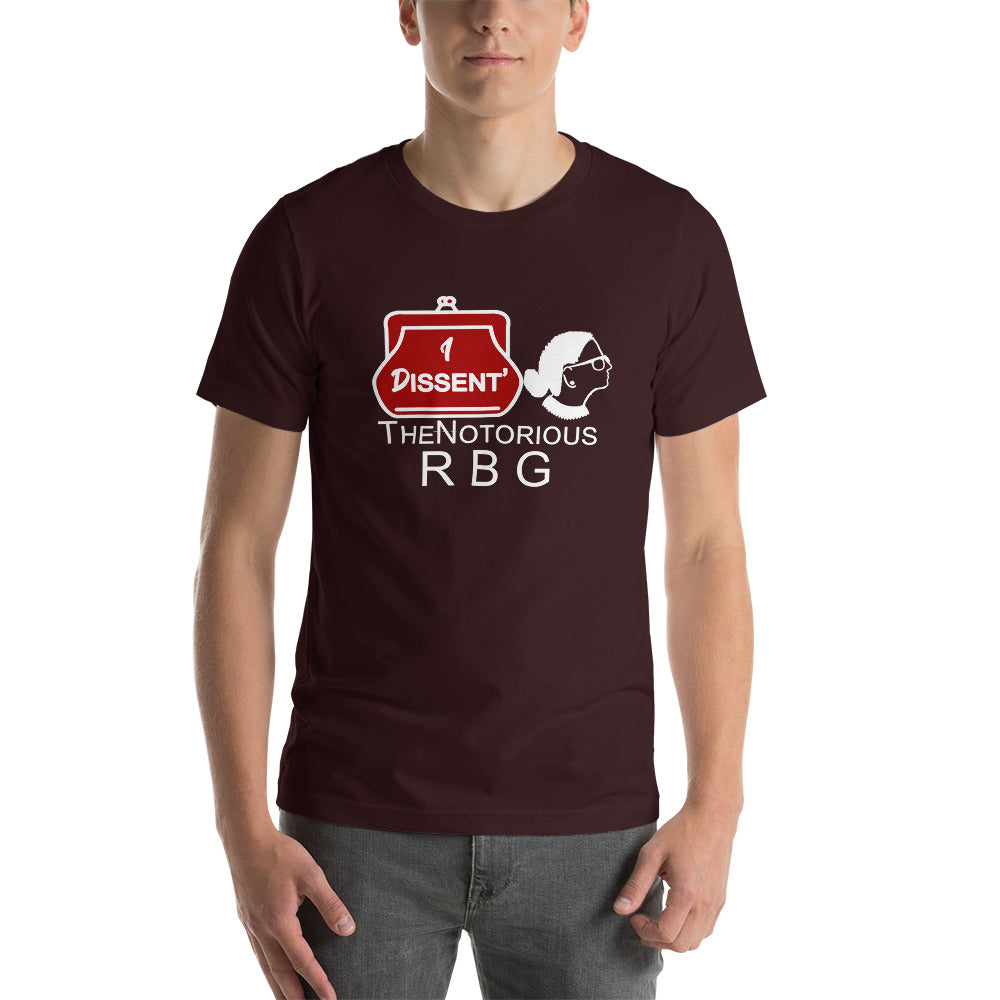 I Dissent The Notorious R B G Short-Sleeve Unisex T-Shirt | Cotesh | RBG