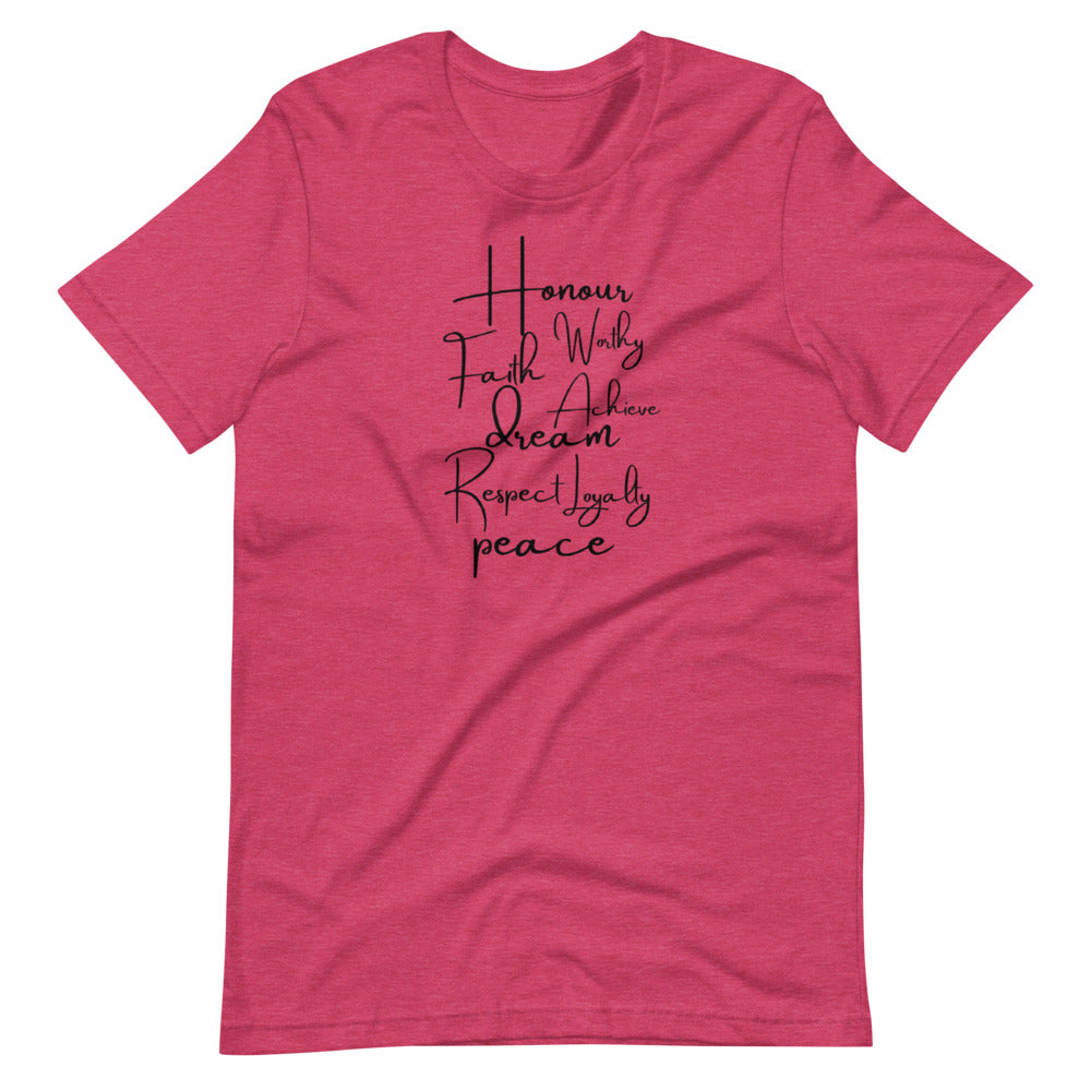 Honor Faith Worthy Short-Sleeve Unisex T-Shirt Cotesh