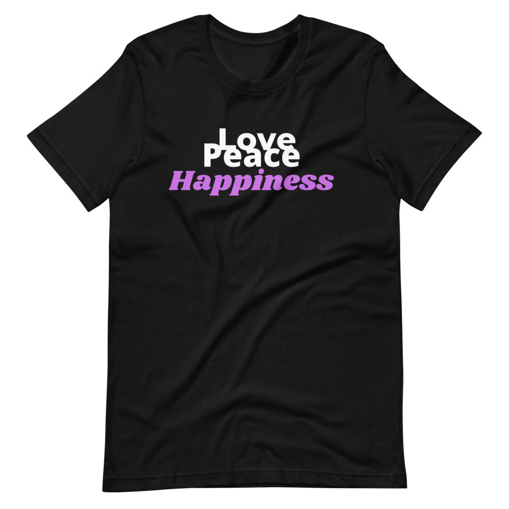 Love Peace Happiness Short-Sleeve Unisex T-Shirt Cotesh