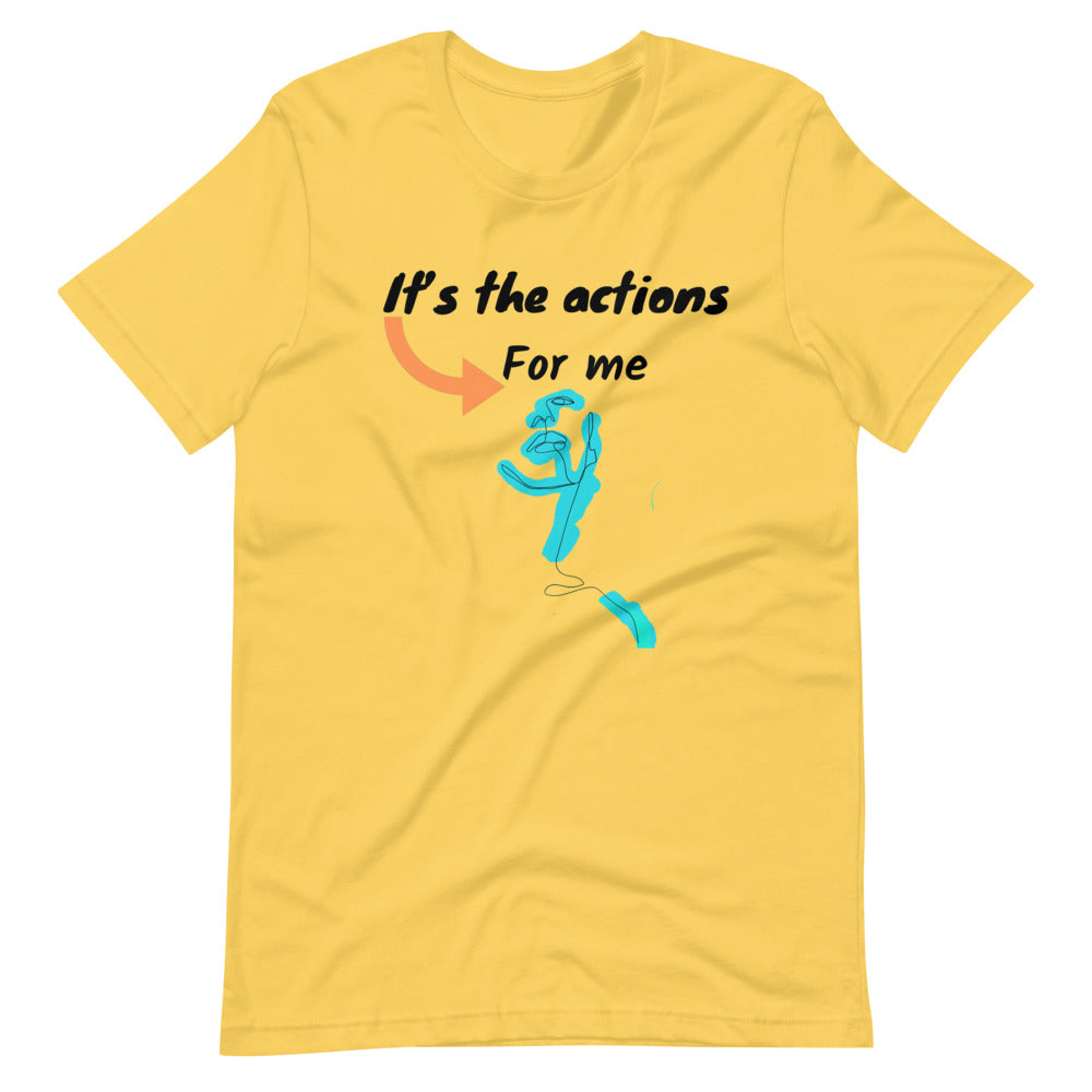 Its the action for me Short-Sleeve Unisex T-Shirt Cotesh Blending trends