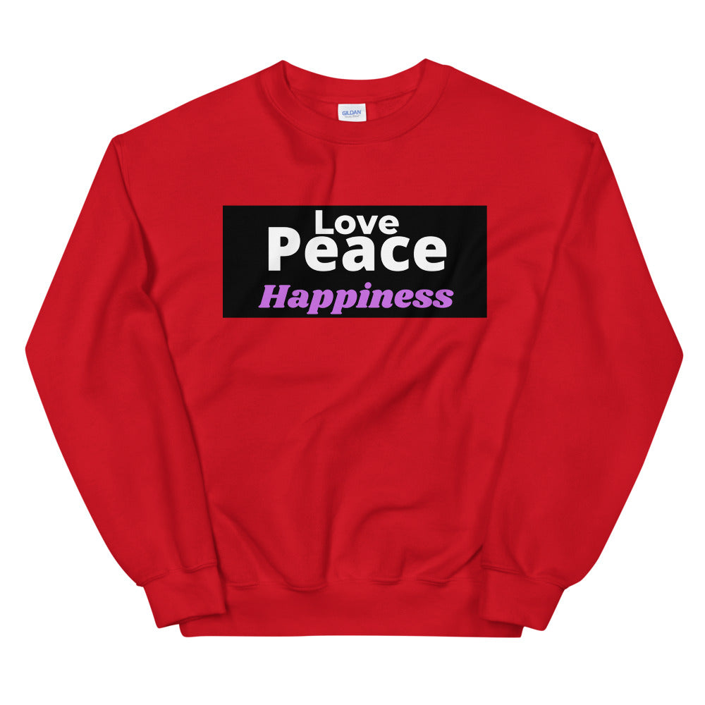 Love peace and Happiness Unisex Sweatshirt Cotesh