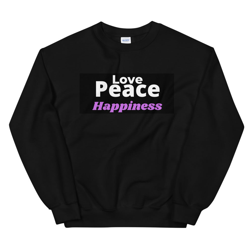 Love peace and Happiness Unisex Sweatshirt Cotesh