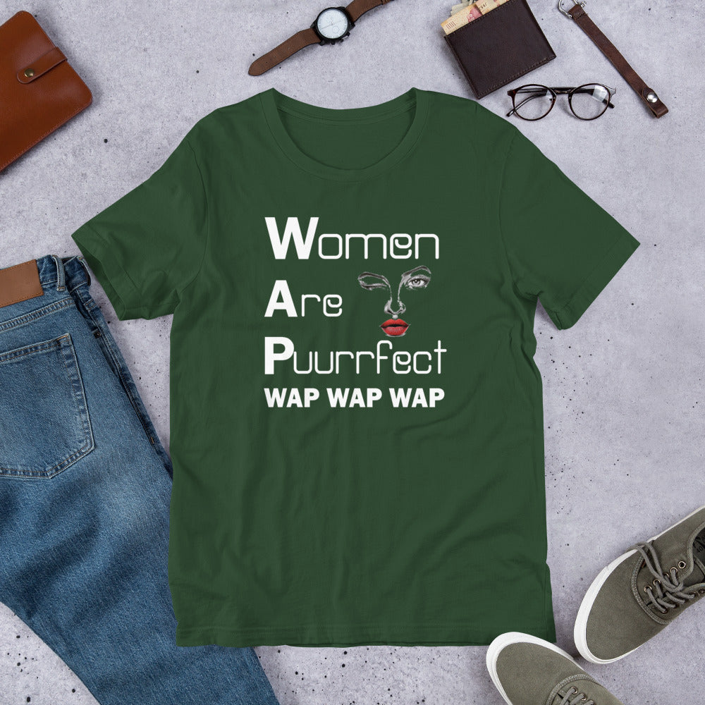 Women are purfect Wap wap wap Short-Sleeve Unisex T-Shirt | Cotesh | expression teez
