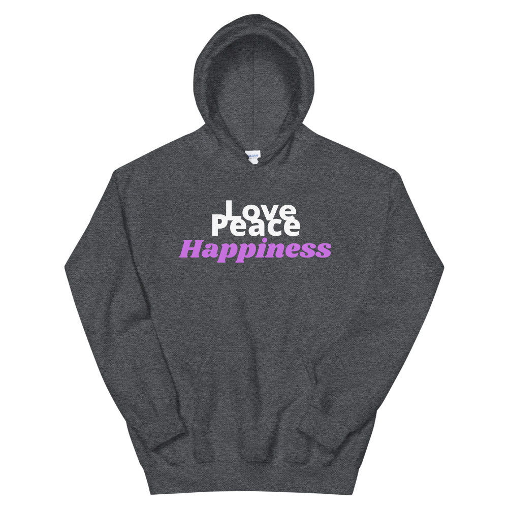 Love Peace Happiness Unisex Hoodie Cotesh
