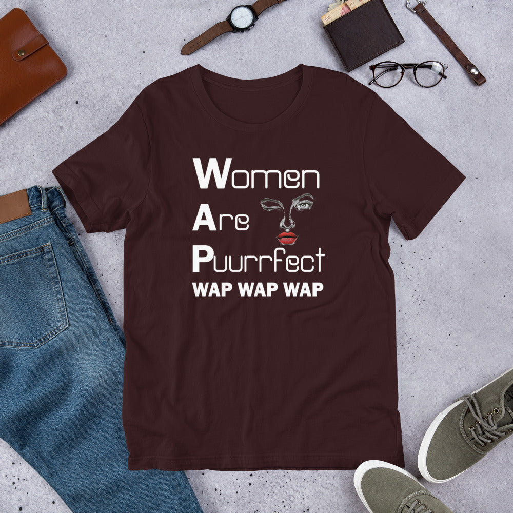 Women are purfect Wap wap wap Short-Sleeve Unisex T-Shirt | Cotesh | expression teez