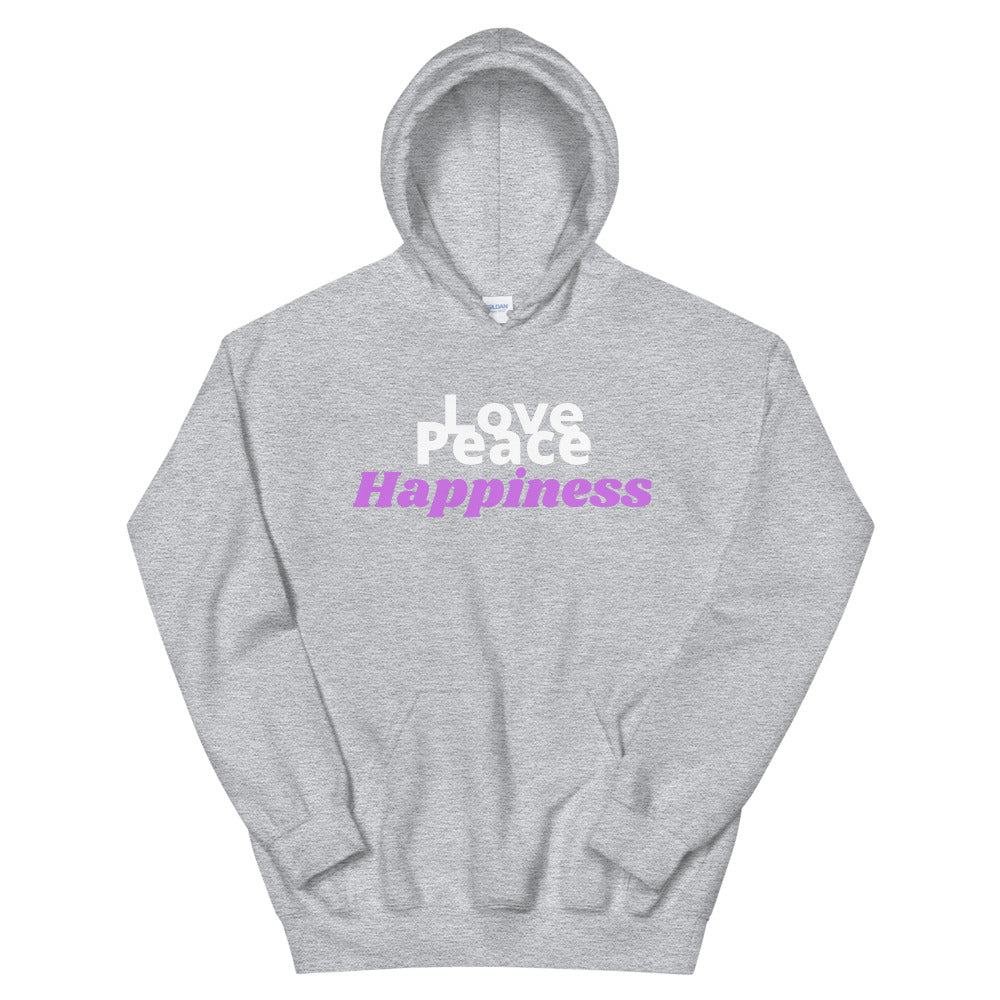 Love Peace Happiness Unisex Hoodie Cotesh