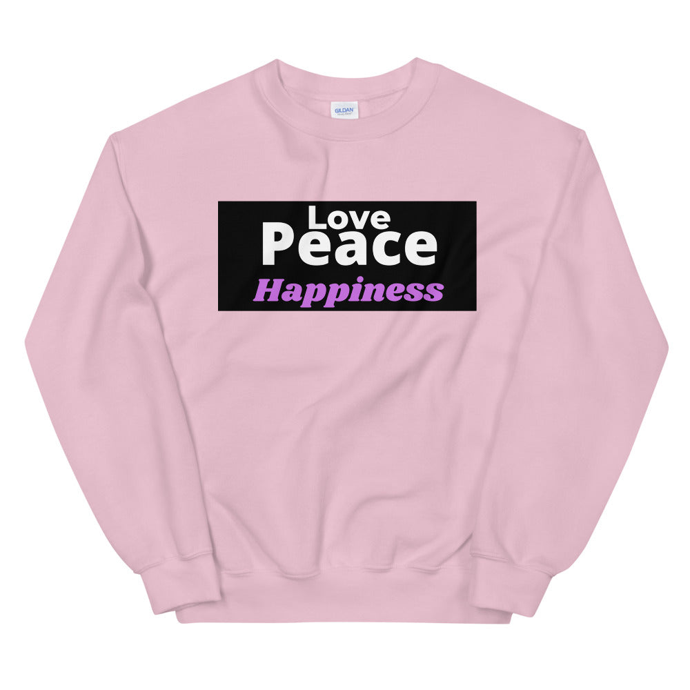 Love peace and Happiness Unisex Sweatshirt Cotesh