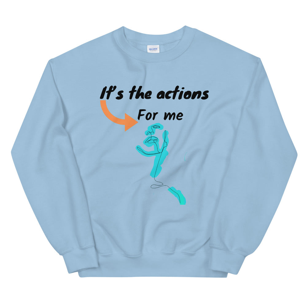 Its the action for me Unisex Sweatshirt Cotesh Blending Trends