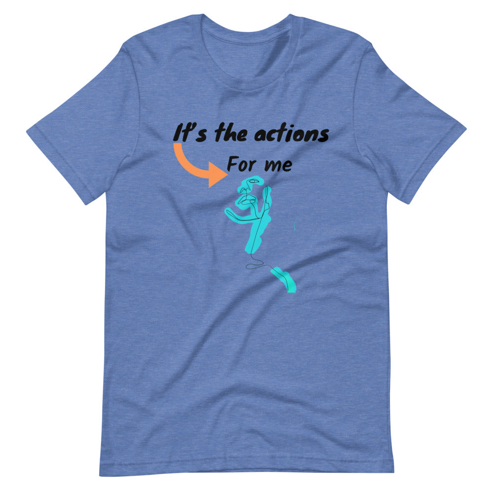 Its the action for me Short-Sleeve Unisex T-Shirt Cotesh Blending trends