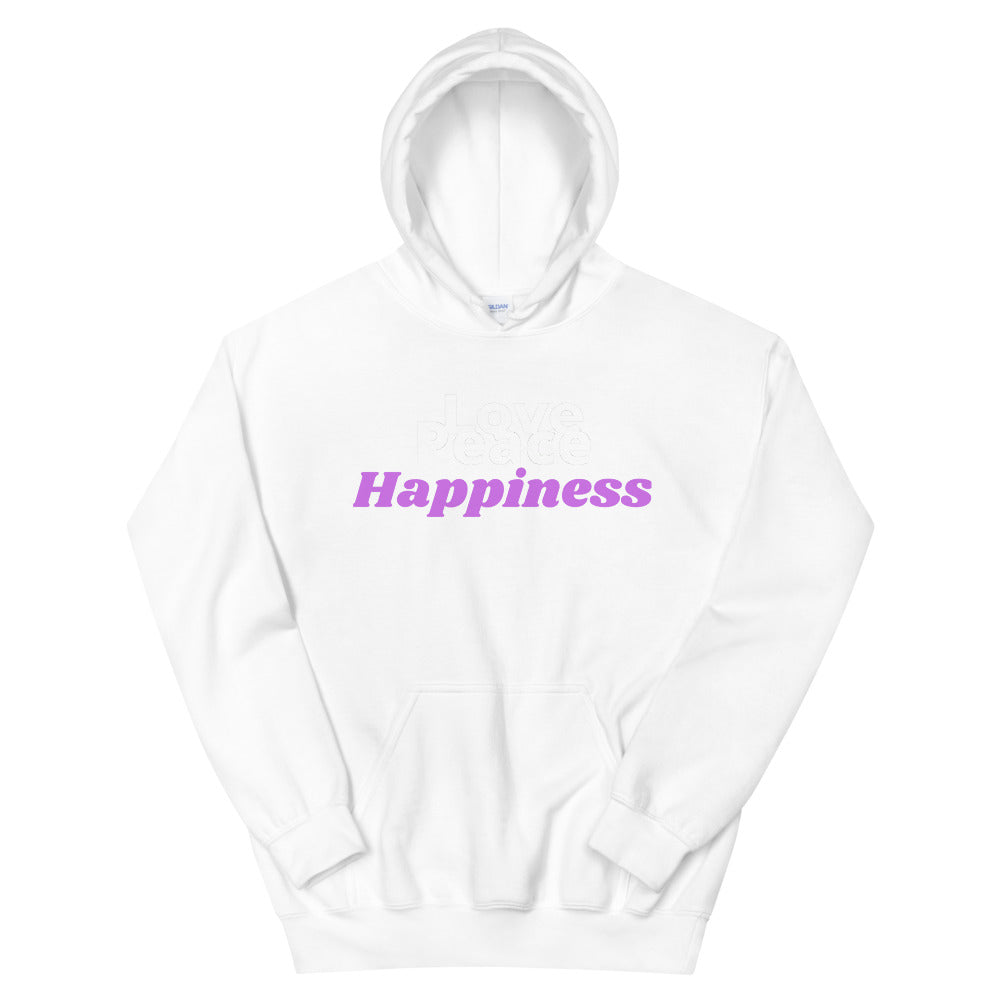 Love Peace Happiness Unisex Hoodie Cotesh