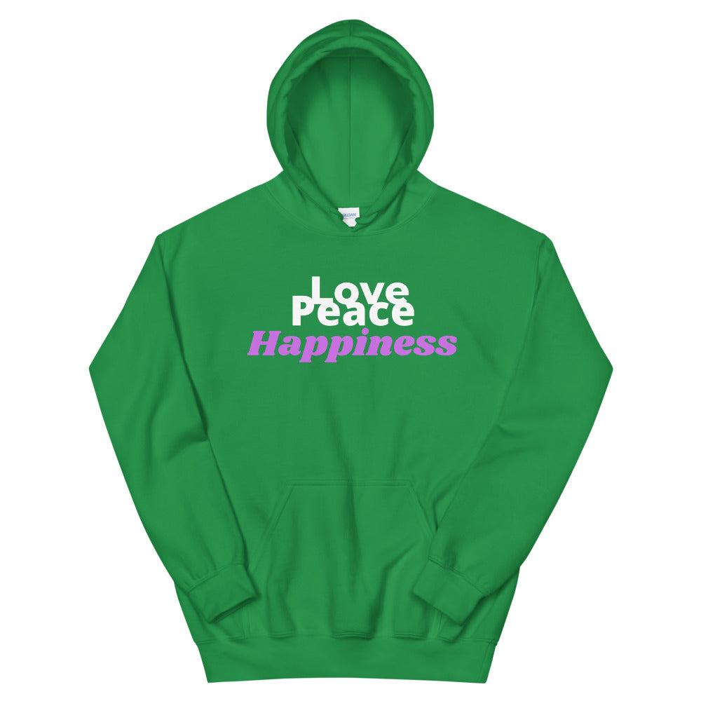 Love Peace Happiness Unisex Hoodie Cotesh