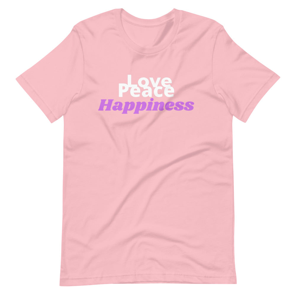 Love Peace Happiness Short-Sleeve Unisex T-Shirt Cotesh