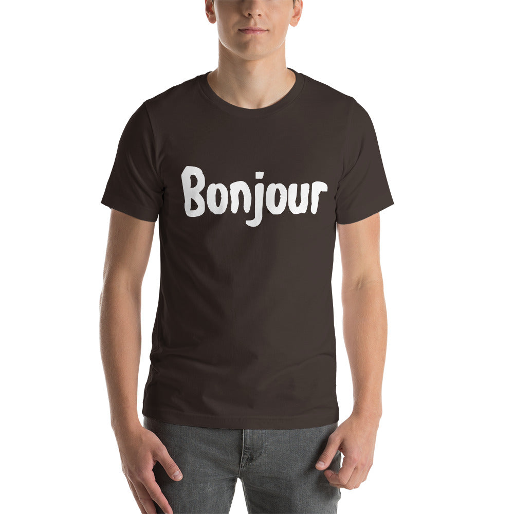 Bonjour Short-Sleeve Unisex T-Shirt | Cotesh