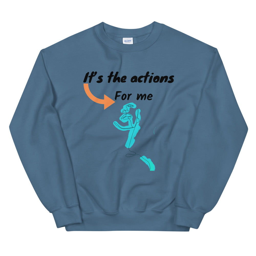Its the action for me Unisex Sweatshirt Cotesh Blending Trends