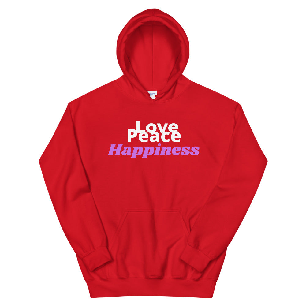Love Peace Happiness Unisex Hoodie Cotesh