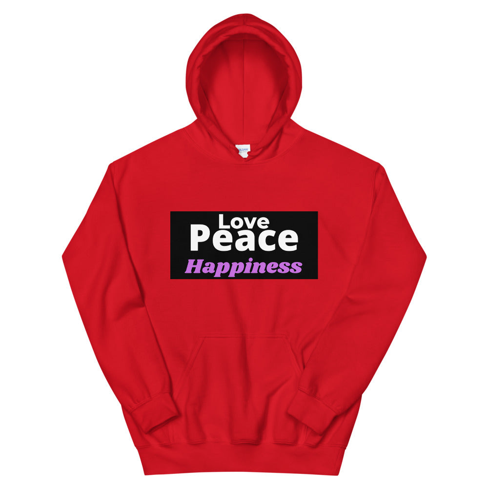 Love Peace Happiness Unisex Hoodie Cotesh
