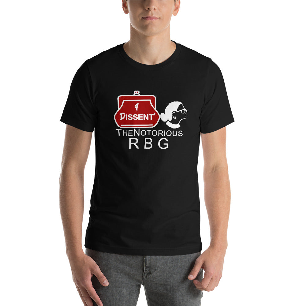 I Dissent The Notorious R B G Short-Sleeve Unisex T-Shirt | Cotesh | RBG