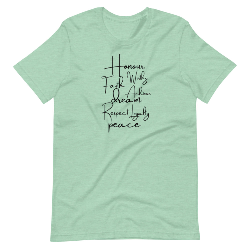 Honor Faith Worthy Short-Sleeve Unisex T-Shirt Cotesh