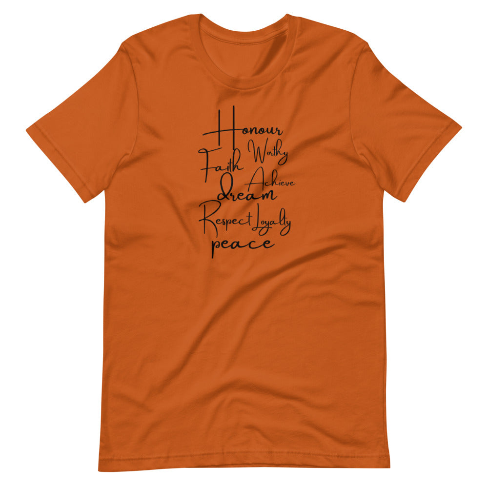 Honor Faith Worthy Short-Sleeve Unisex T-Shirt Cotesh