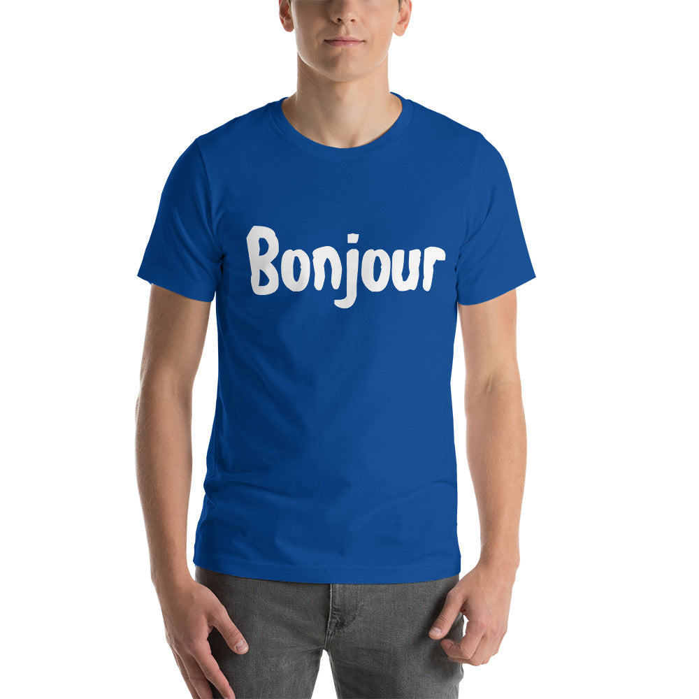 Bonjour Short-Sleeve Unisex T-Shirt | Cotesh
