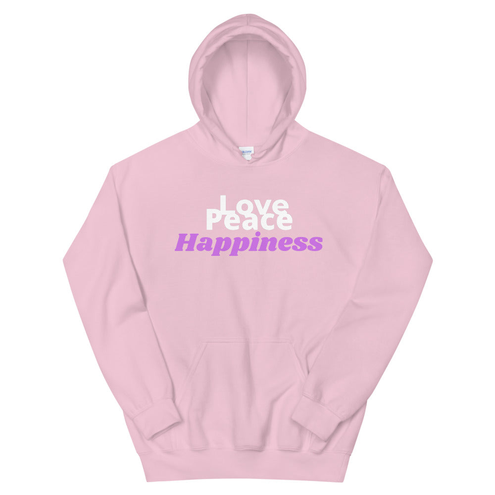 Love Peace Happiness Unisex Hoodie Cotesh