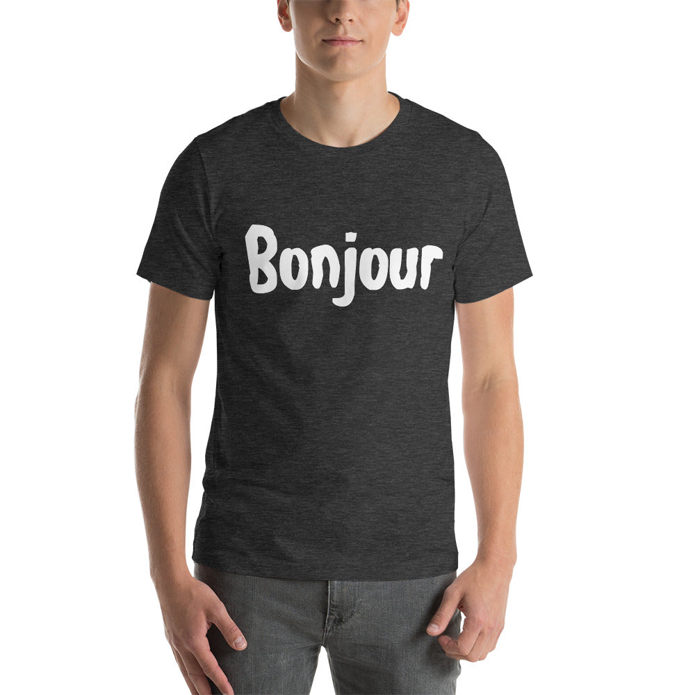 Bonjour Short-Sleeve Unisex T-Shirt | Cotesh
