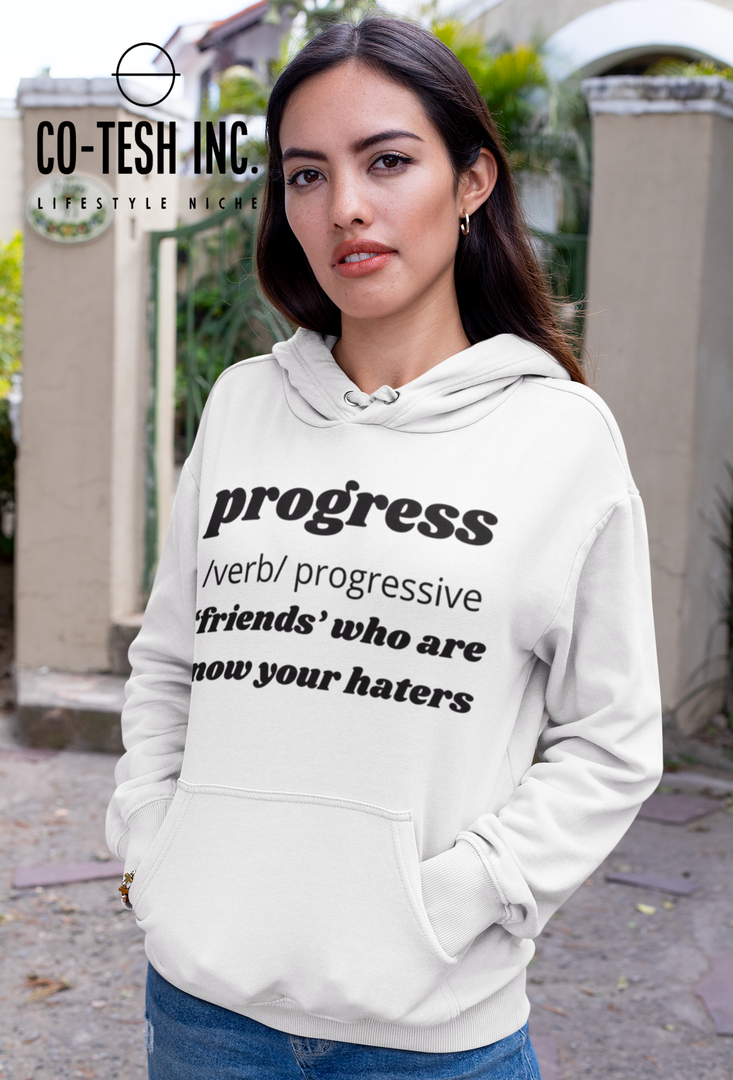 Progress Unisex Hoodie Cotesh Blending Trends