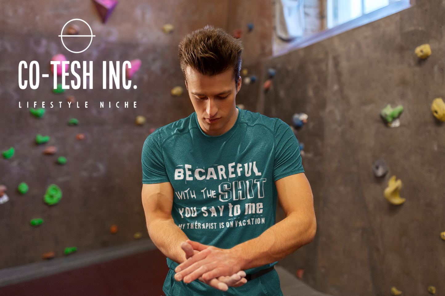 Becareful with the Shit you Say To Me My Therapist is on Vaction Short-Sleeve Unisex T-Shirt | Cotesh | Expression Teez